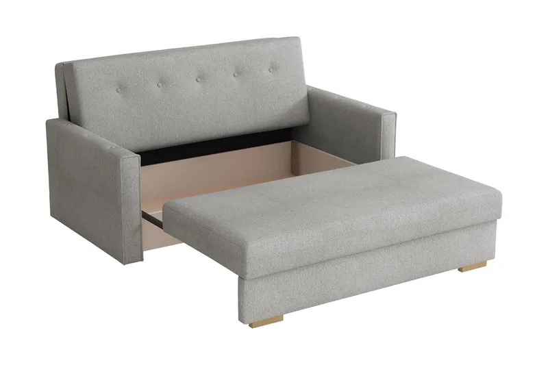 Ajiz Sovesofa 3-seter i Bouclé - Beige - Møbler - Sofaer - Sovesofaer - 3 seters sovesofa