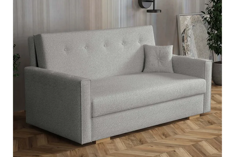 Ajiz Sovesofa 3-seter i Bouclé, Grå