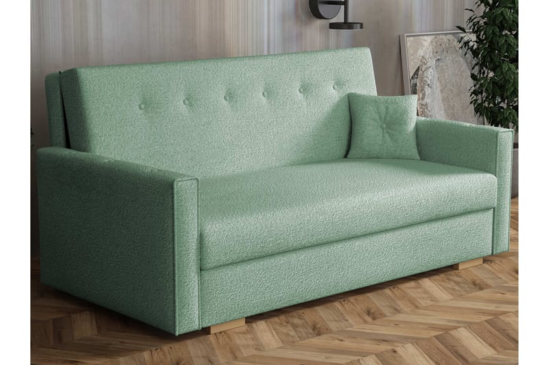 Ajiz Sovesofa 3-seter i Bouclé, Grønn