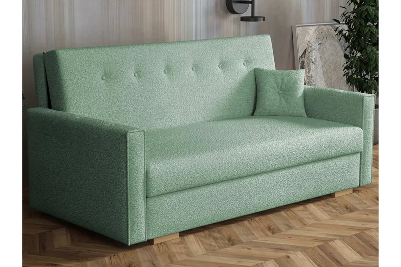 Ajiz Sovesofa 3-seter i Bouclé, Grønn