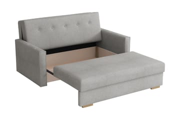 Ajiz Sovesofa 3-seter i Bouclé - Hvit - Møbler - Sofaer - Sovesofaer - 3 seters sovesofa