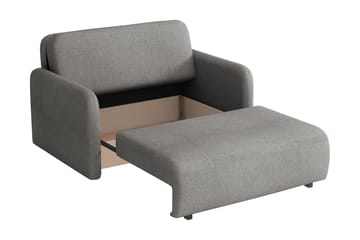 Ajmeri 2-seter Rektangulær Sovesofa med Oppbevaring i Bouclé - Grå - Møbler - Sofaer - Sovesofaer - 2 seters sovesofa