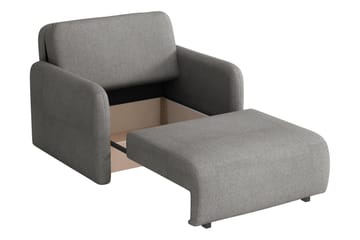 Ajmeri 2-seter Sovesofa 80x196 cm med Oppbevaring i Stoff - Grå - Møbler - Sofaer - Sovesofaer - 2 seters sovesofa