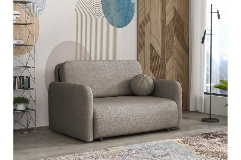 Ajmeri Sovesofa 2-seter i Bouclé - Grå - Møbler - Sofaer - Sovesofaer - 2 seters sovesofa