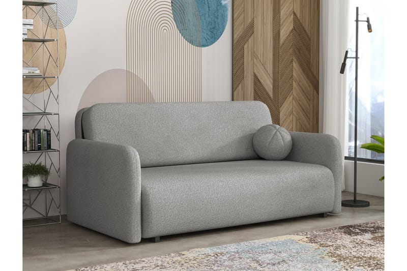 Ajmeri Sovesofa 3-seter i Bouclé - Grå - Møbler - Sofaer - Sovesofaer - 3 seters sovesofa