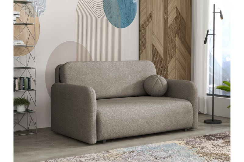 Ajmeri Sovesofa 3-seter i Bouclé - Grå - Møbler - Sofaer - Sovesofaer - 3 seters sovesofa