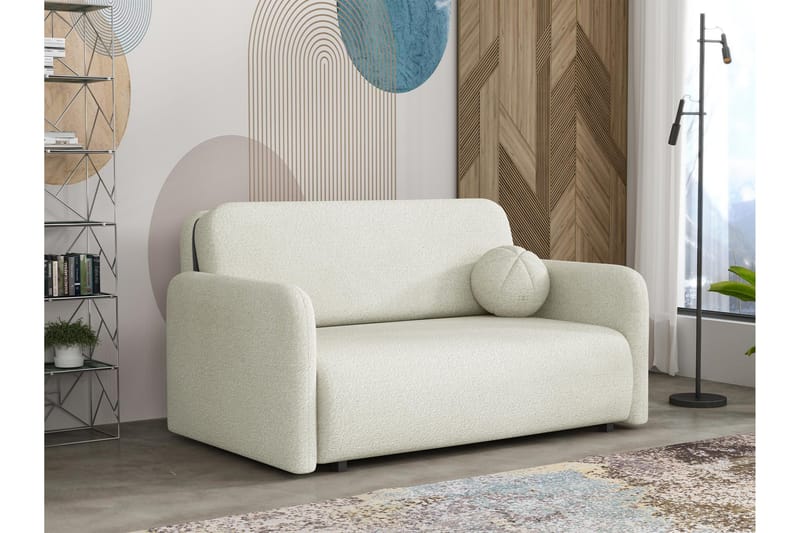 Ajmeri Sovesofa 3-seter i Bouclé, Hvit
