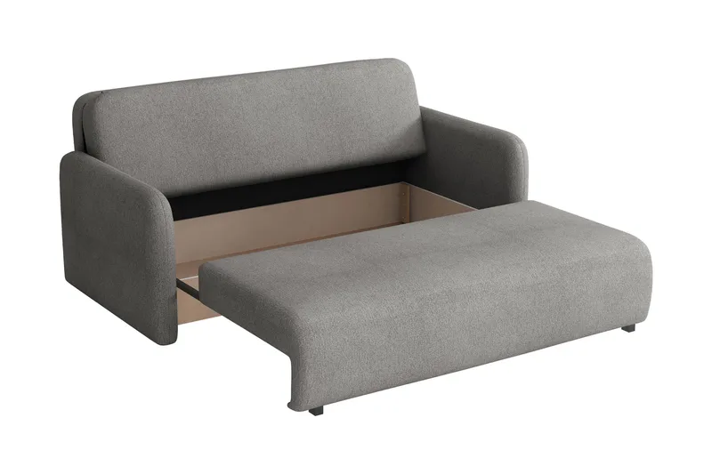 Ajmeri Sovesofa 3-seter i Plysj - Beige - Møbler - Sofaer - Sovesofaer - 3 seters sovesofa
