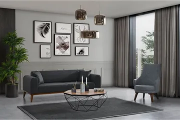 Akio 4-seters Sovesofa - Antrasitt - Møbler - Sofaer - Sovesofaer - 4 seters sovesofa