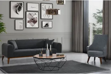 Akio 4-seters Sovesofa - Antrasitt - Møbler - Sofaer - Sovesofaer - 4 seters sovesofa