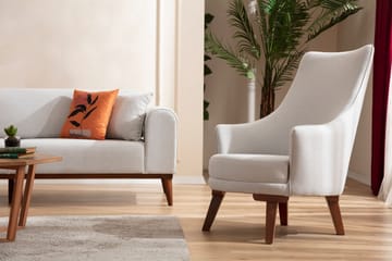 Akio 4-seters Sovesofa - Krem - Møbler - Sofaer - Sovesofaer - 4 seters sovesofa