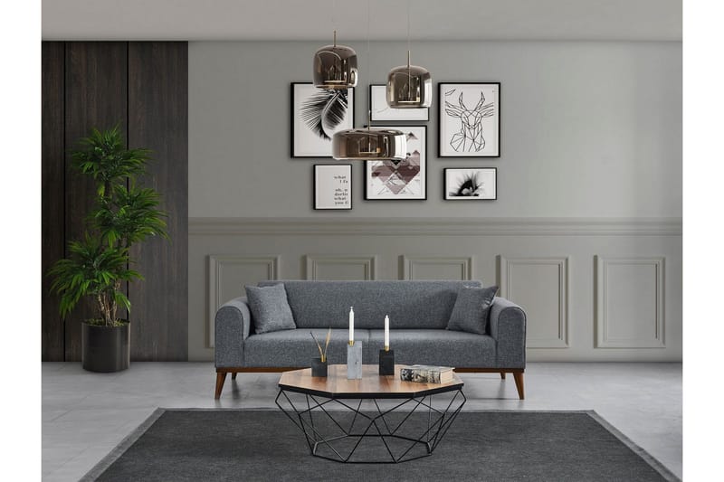 Akio 4-seters Sovesofa - Lysegrå - Møbler - Sofaer - Sovesofaer - 4 seters sovesofa