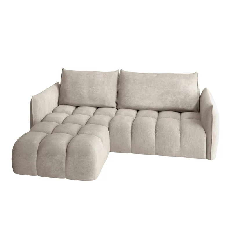 Aldvian 3-seters sovesofa med divan, beige