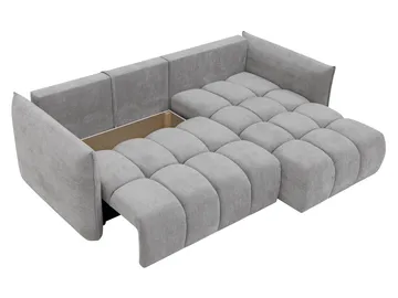 Aldvian 3-seters sovesofa med divan - grå - Møbler - Sofaer - Sovesofaer - Hjørnesovesofa