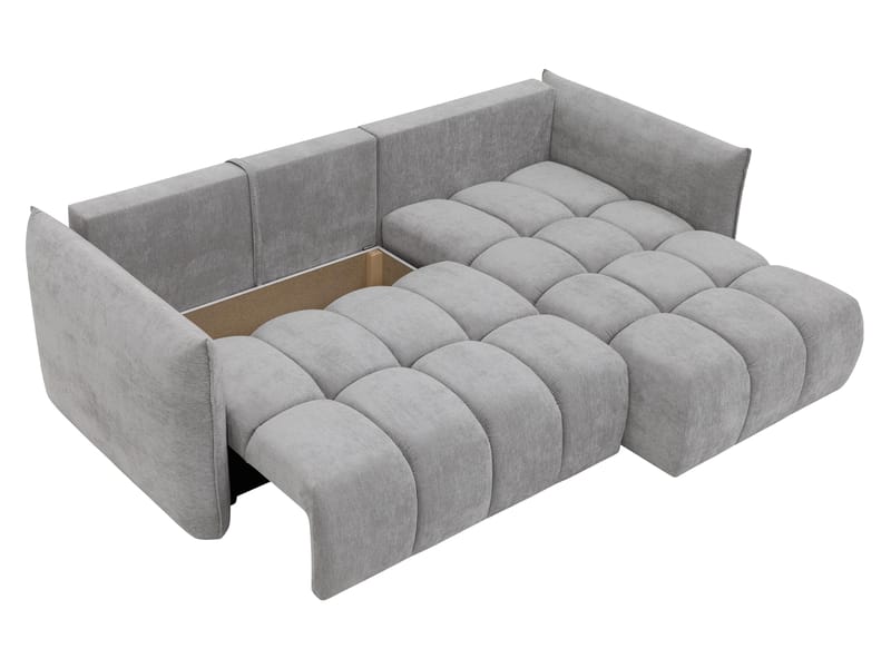 Aldvian 3-seters sovesofa med divan - grå - Møbler - Sofaer - Sovesofaer - Hjørnesovesofa