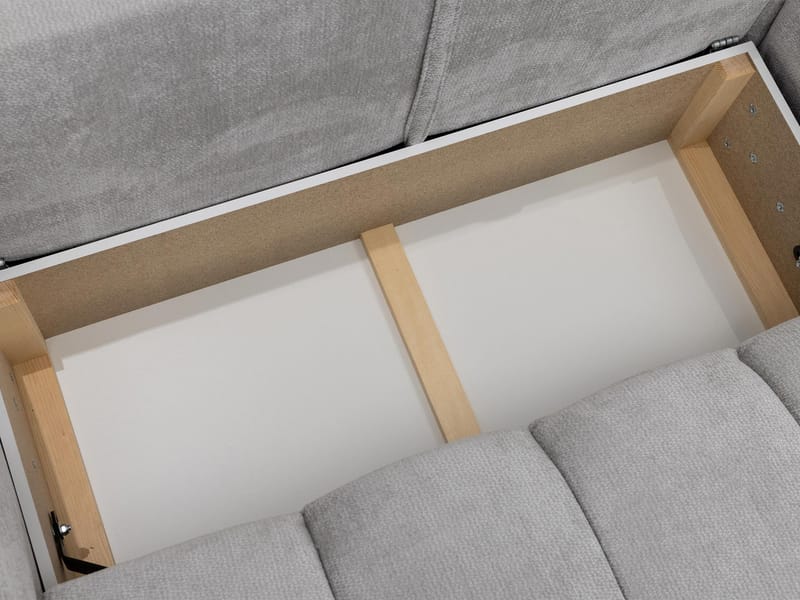 Aldvian 3-seters sovesofa med divan - grå - Møbler - Sofaer - Sovesofaer - Hjørnesovesofa