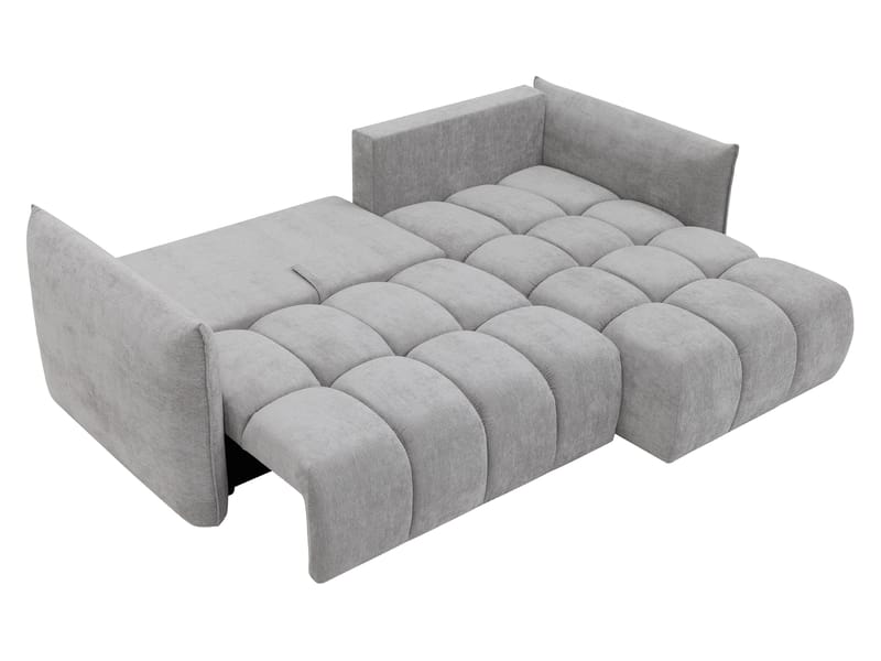 Aldvian 3-seters sovesofa med divan - grå - Møbler - Sofaer - Sovesofaer - Hjørnesovesofa