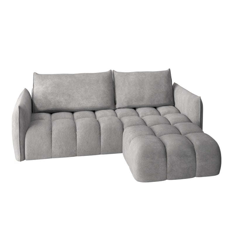 Aldvian 3-seters sovesofa med divan, grå