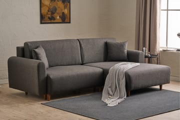 Alfie 4-seters Sovesofa med Divan - Antrasitt - Møbler - Sofaer - Sovesofaer - Sovesofa divan