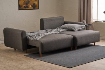 Alfie 4-seters Sovesofa med Divan - Antrasitt - Møbler - Sofaer - Sovesofaer - Sovesofa divan