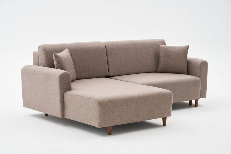 Alfie 4-seters Sovesofa med Divan - Brun - Møbler - Sofaer - Sovesofaer - Sovesofa divan