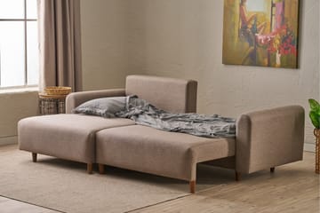 Alfie 4-seters Sovesofa med Divan - Brun - Møbler - Sofaer - Sovesofaer - Sovesofa divan