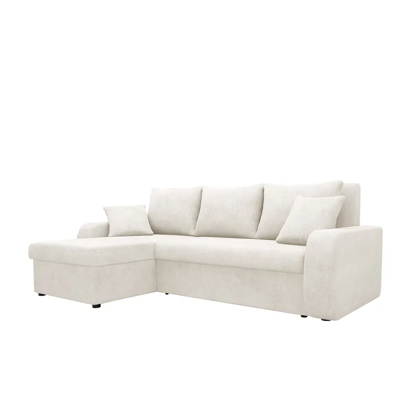 Alvared 3-seters sovesofa med divan venstre, Hvit