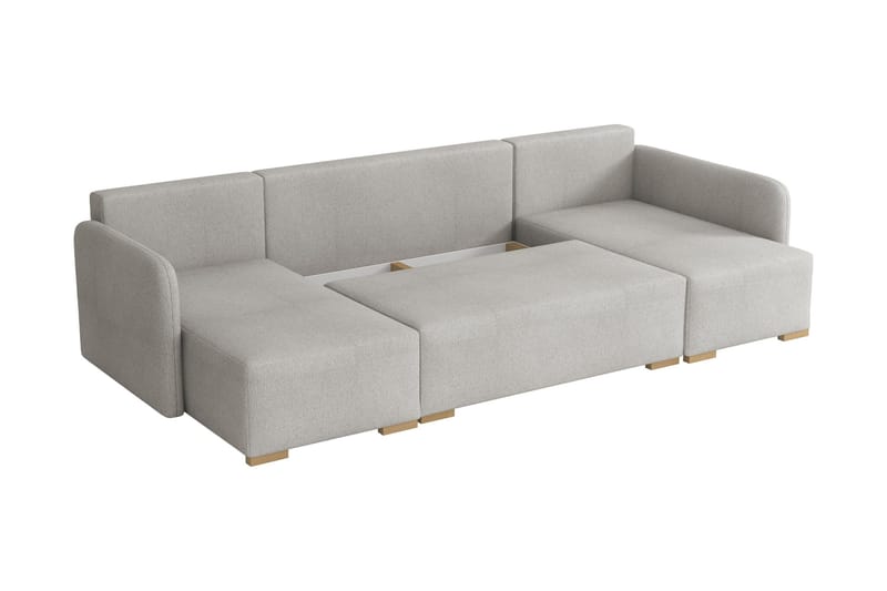 Amelus Sovesofa Dobbel Divan 4-Seter - Beige - Møbler - Sofaer - Sovesofaer - U sovesofa