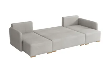 Amelus Sovesofa Dobbel Divan 4-Seter - Gul - Møbler - Sofaer - Sovesofaer - U sovesofa