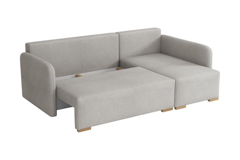 Amelus Sovesofa Med 4-Seters Divan - Brun - Møbler - Sofaer - Sovesofaer - Sovesofa divan