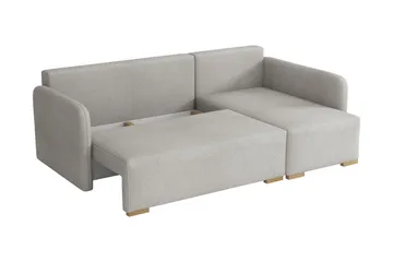 Amelus Sovesofa Med 4-Seters Divan - Grå - Møbler - Sofaer - Sovesofaer - Sovesofa divan
