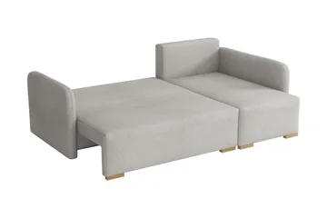 Amelus Sovesofa Med 4-Seters Divan - Grå - Møbler - Sofaer - Sovesofaer - Sovesofa divan