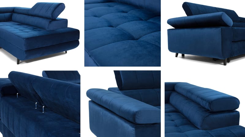 Amshyttan Sovesofa med sjeselong 4-seter - Grønn - Møbler - Sofaer - Sovesofaer - Langsgående sovesofa