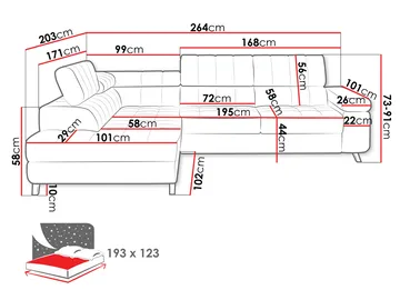 Amshyttan Sovesofa med sjeselong 4-seter - Grønn - Møbler - Sofaer - Sovesofaer - Langsgående sovesofa