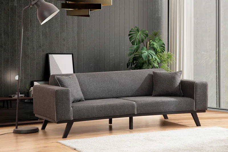 Arioch 4-seters Sovesofa - Antrasitt - Møbler - Sofaer - Sovesofaer - 4 seters sovesofa