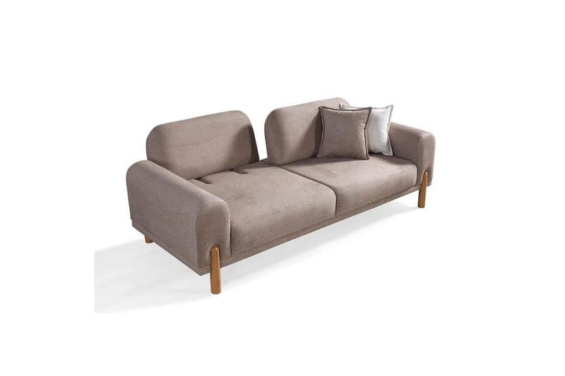 Astran Rektangulær Sovesofa 93x190 cm i Bouclé - Muldvarpgrå - Møbler - Sofaer - Sovesofaer - 3 seters sovesofa