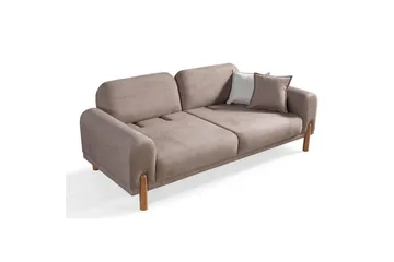 Astran Rektangulær Sovesofa 93x190 cm i Bouclé - Muldvarpgrå - Møbler - Sofaer - Sovesofaer - 3 seters sovesofa