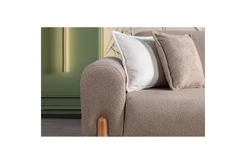 Astran Rektangulær Sovesofa 93x190 cm i Bouclé - Muldvarpgrå - Møbler - Sofaer - Sovesofaer - 3 seters sovesofa