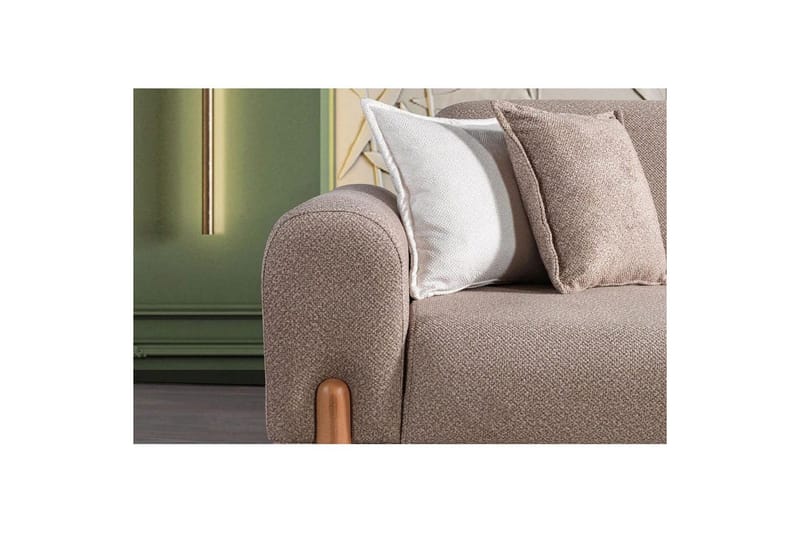 Astran Rektangulær Sovesofa 93x190 cm i Bouclé - Muldvarpgrå - Møbler - Sofaer - Sovesofaer - 3 seters sovesofa