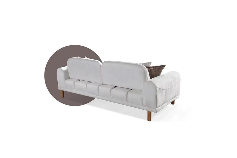 Astran Sovesofa 3-seter - Kremhvit - Møbler - Sofaer - Sovesofaer - 3 seters sovesofa