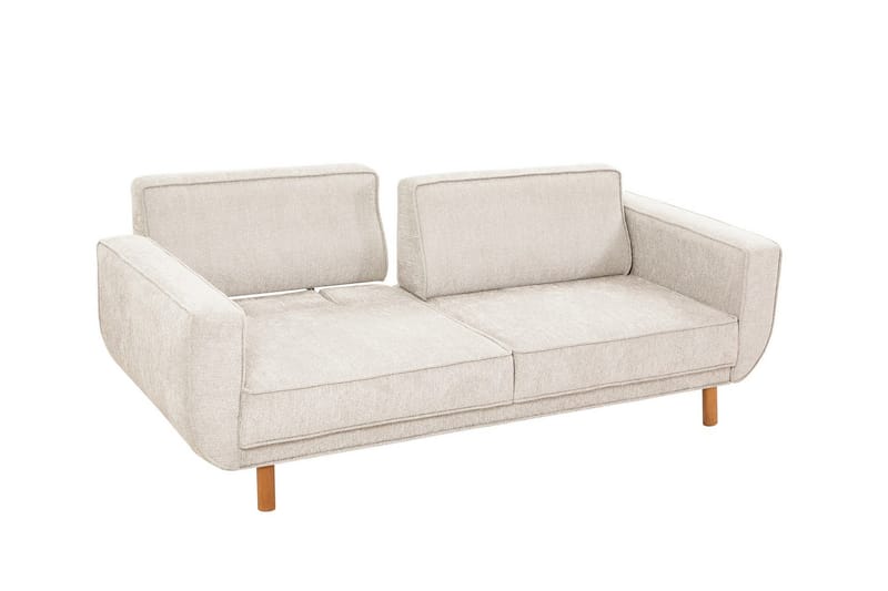 Austen 3-seters Sovesofa 66x189 cm i Stoff - Kremhvit - Møbler - Sofaer - Sovesofaer - 3 seters sovesofa