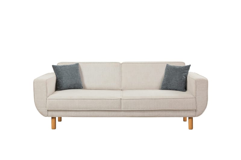 Austen 3-seters Sovesofa 66x189 cm i Stoff - Kremhvit - Møbler - Sofaer - Sovesofaer - 3 seters sovesofa