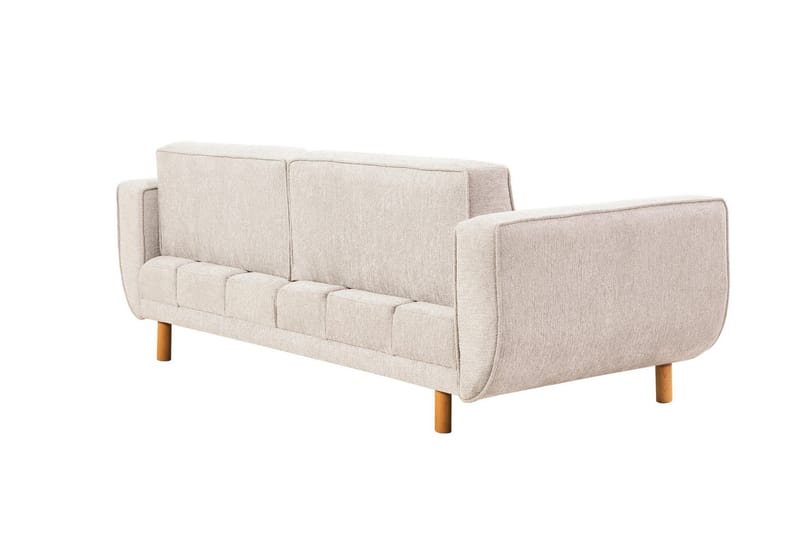 Austen 3-seters Sovesofa 66x189 cm i Stoff - Kremhvit - Møbler - Sofaer - Sovesofaer - 3 seters sovesofa