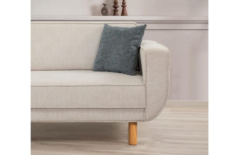 Austen 3-seters Sovesofa 66x189 cm i Stoff - Kremhvit - Møbler - Sofaer - Sovesofaer - 3 seters sovesofa