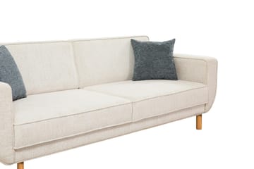 Austen 3-seters Sovesofa 66x189 cm i Stoff - Kremhvit - Møbler - Sofaer - Sovesofaer - 3 seters sovesofa