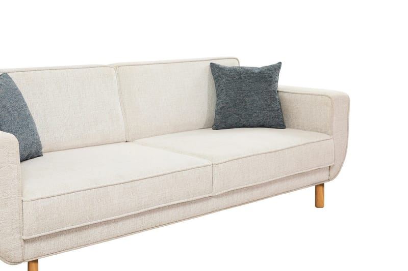 Austen 3-seters Sovesofa 66x189 cm i Stoff - Kremhvit - Møbler - Sofaer - Sovesofaer - 3 seters sovesofa