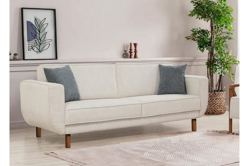 Austen 3-seters Sovesofa - Krem - Møbler - Sofaer - Sovesofaer - 3 seters sovesofa