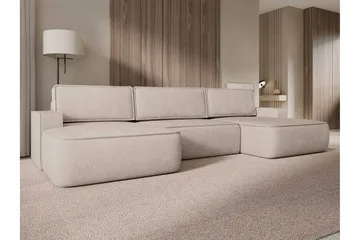 Avignon Sovesofa Dubbeldivan 5-sits - Beige - Møbler - Sofaer - Sovesofaer - U sovesofa
