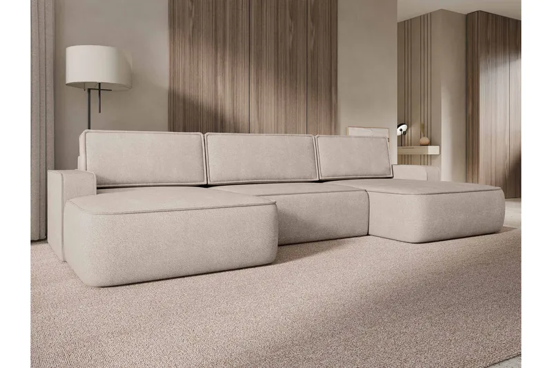 Avignon Sovesofa Dubbeldivan 5-sits - Beige - Møbler - Sofaer - Sovesofaer - U sovesofa