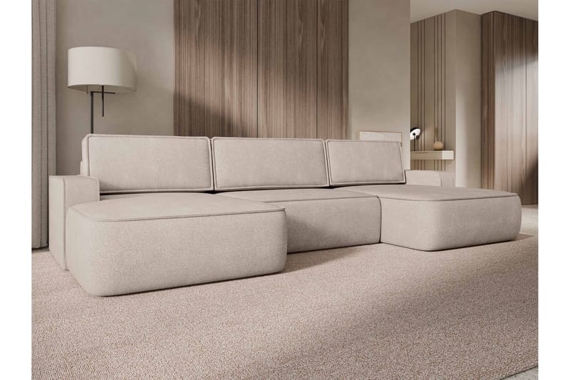 Avignon Sovesofa Dubbeldivan 5-sits - Beige - Møbler - Sofaer - Sovesofaer - U sovesofa